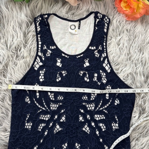ANTHROPOLOGIE AKEMI + KIN NAVY LINED LACE TANK TOP, XS - Picture 8 of 10